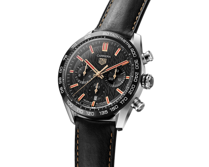 Tag Heuer Carrera Year of The Rabbit Automatic Chronograph Black Dial Black Leather Strap Watch for Men - CBN2A1L.FC6521