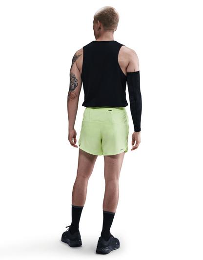 Men's Dri-FIT Stride 5" Brief-Lined Running Shorts :Barely Volt | Reflective Silver
