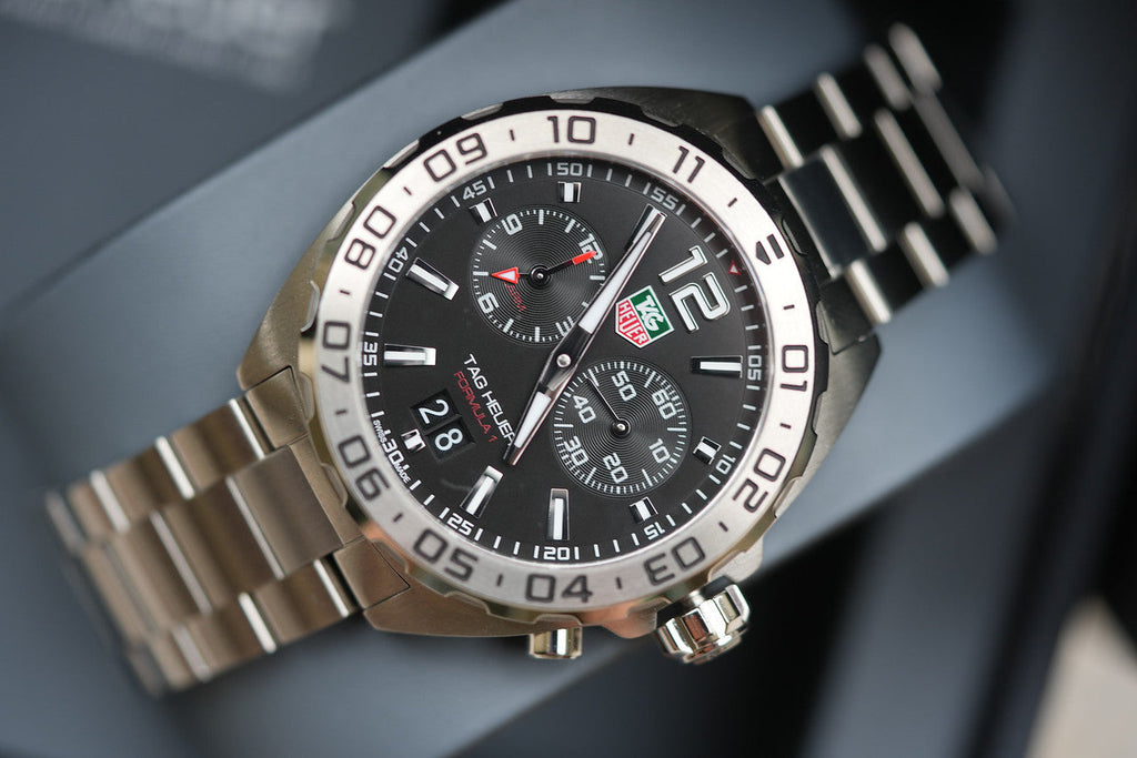 Tag Heuer Formula 1 Black Dial Silver Steel Strap Watch for Men - WAZ111A.BA0875