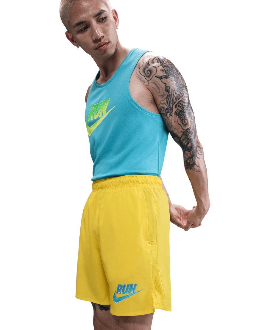 Men's Challenger Run Energy Dri-FIT 7" Unlined Running Shorts :Lightening | Glacier Blue