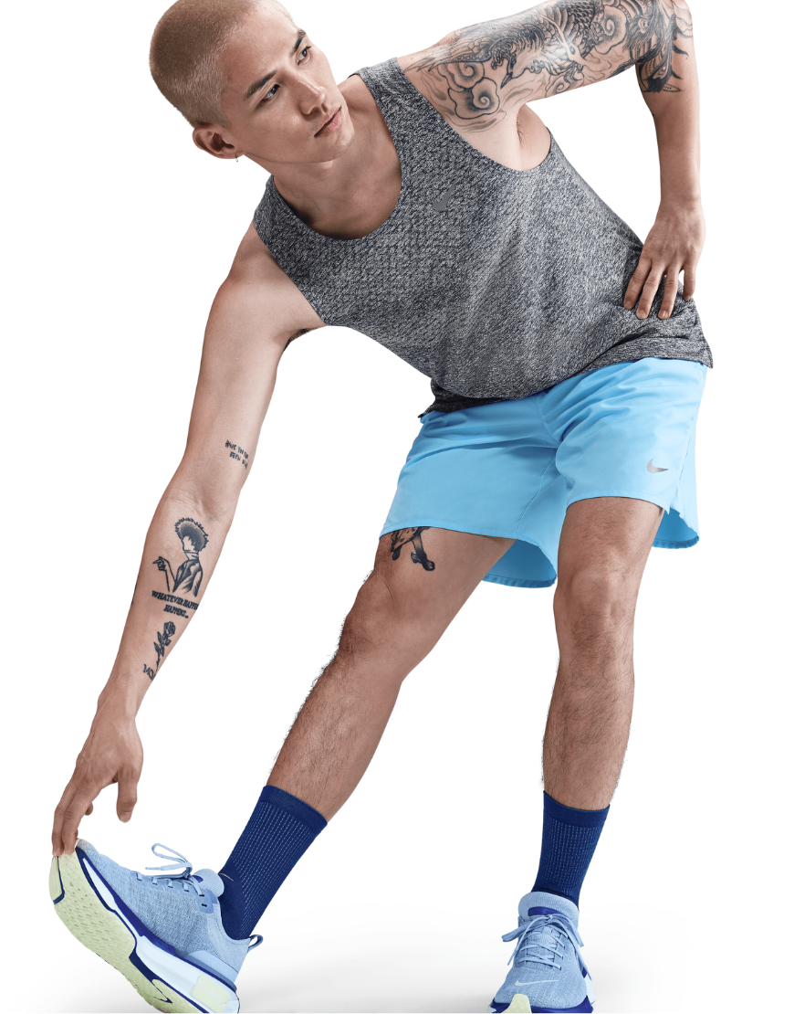 Men's Dri-FIT ADV Running Tank Top :Thunder Blue | Reflective Silver