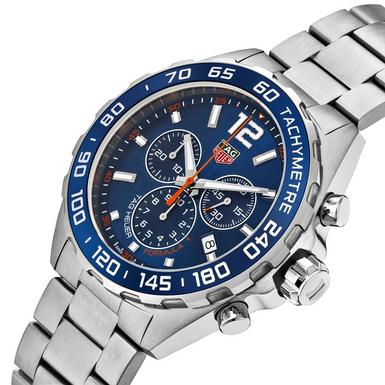 Tag Heuer Formula 1 Chronograph Blue Dial Silver Steel Strap Watch for Men - CAZ1014.BA0842