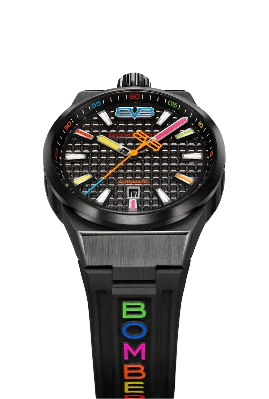 Bomberg Men's Watch BOLT-68 Neo Automatic Taipei Metropolis Black PVD