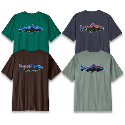 Patagonia Fitz Roy Trout T-Shirt Men's Organic Cotton Crewneck