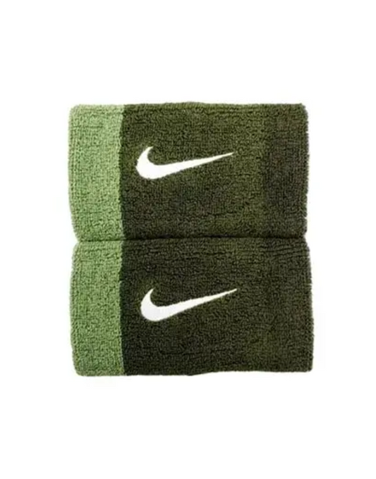 Swoosh Doublewide Wristbands 2 Pk :Green