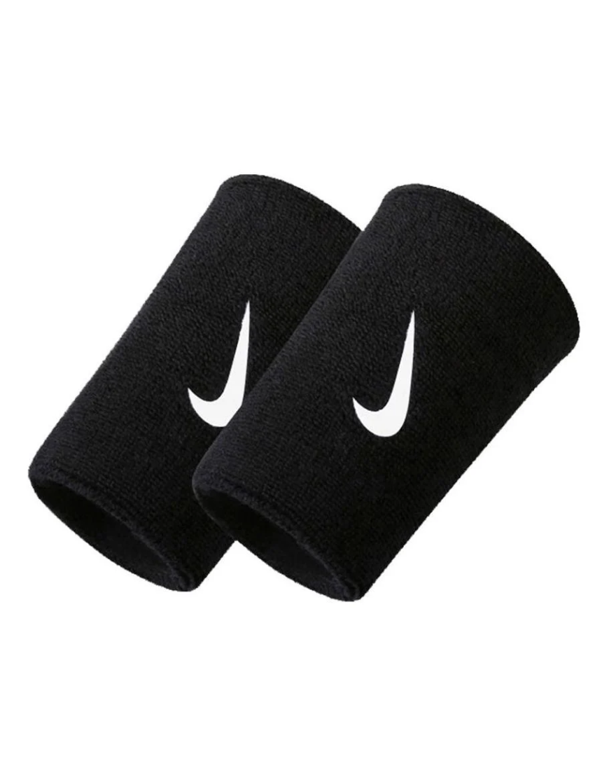 Swoosh Doublewide Wristbands :Black