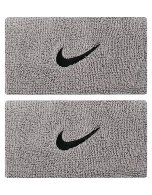 Swoosh Doublewide Wristbands 2 Pk :Grey