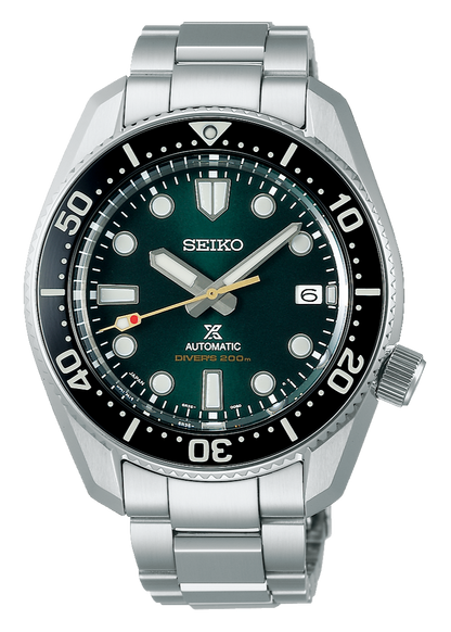 Seiko Prospex 140th Anniversary Limited Edition Automatic Scuba Divers Green Dial Silver Steel Strap Watch for Men - SPB207J1