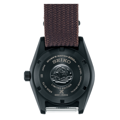 Seiko Prospex Black Series 1965 Limited Edition Black Dial Brown NATO Strap Watch For Men - SPB253J1