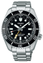 Seiko Prosprex Dark Depths GMT Automatic Black Dial Silver Steel Strap Watch For Men - SPB383J1