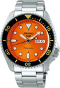 Seiko 5 Sports Automatic Orange Dial Silver Steel Strap Watch For Men - SRPD59K1