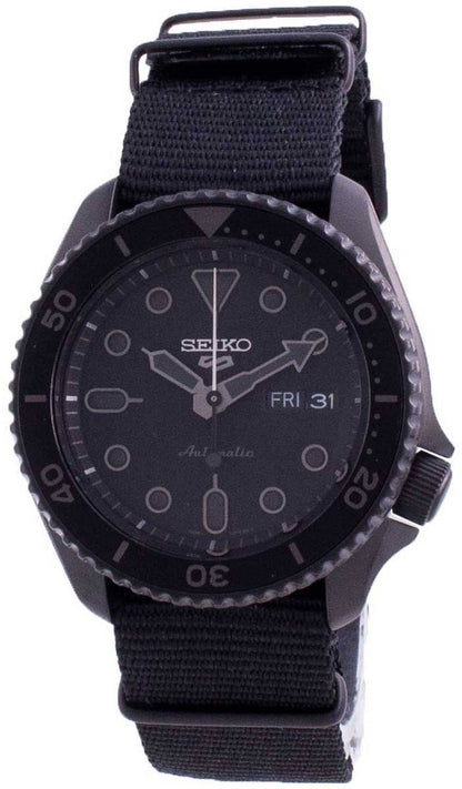 Seiko 5 Sports Automatic Black Dial Black NATO Strap Watch For Men - SRPD79K1