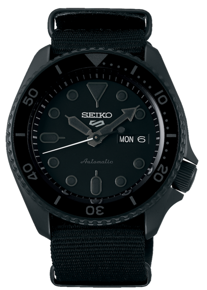 Seiko 5 Sports Automatic Black Dial Black NATO Strap Watch For Men - SRPD79K1