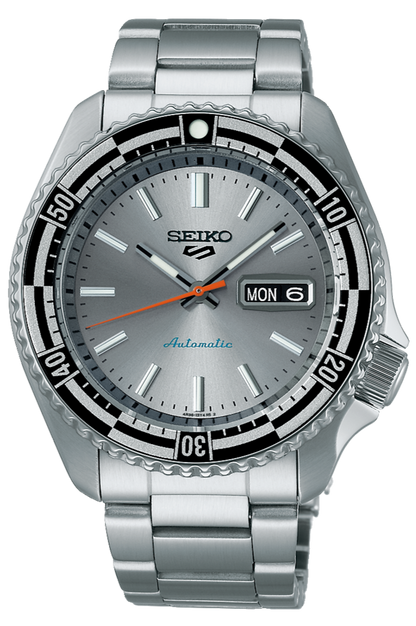 Seiko 5 Sports Special Edition Silver Dial Silver Steel Strap Watch For Men - SRPK09K1