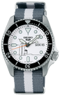 Seiko 5 Sports x Peanuts Surfboard Snoopy Limited Edition White Dial Two Tone NATO Strap Watch For Men - SRPK25K1