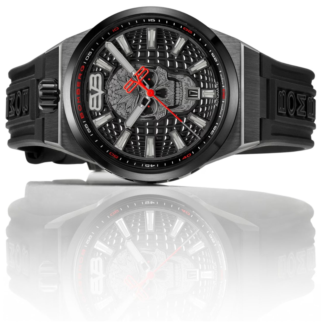 Bomberg Men's BOLT-68 Auto Metropolis Mexico City Black PVD Watch
