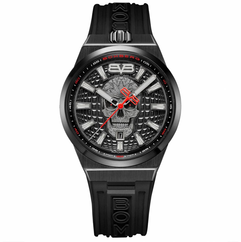 Bomberg Men's BOLT-68 Auto Metropolis Mexico City Black PVD Watch