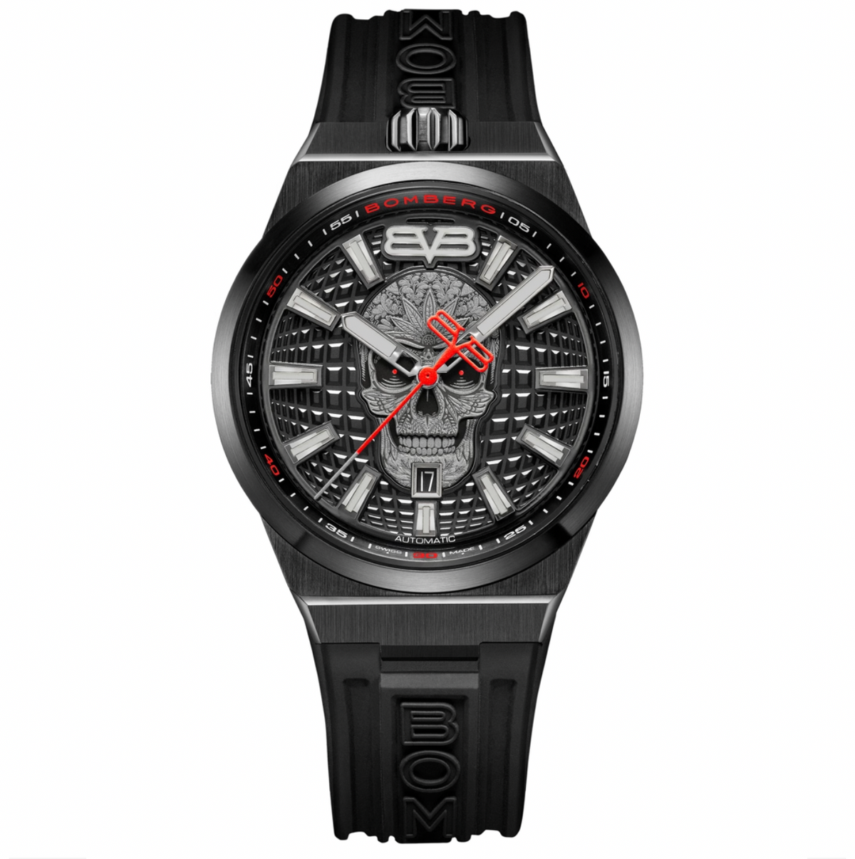 Bomberg Men's BOLT-68 Auto Metropolis Mexico City Black PVD Watch