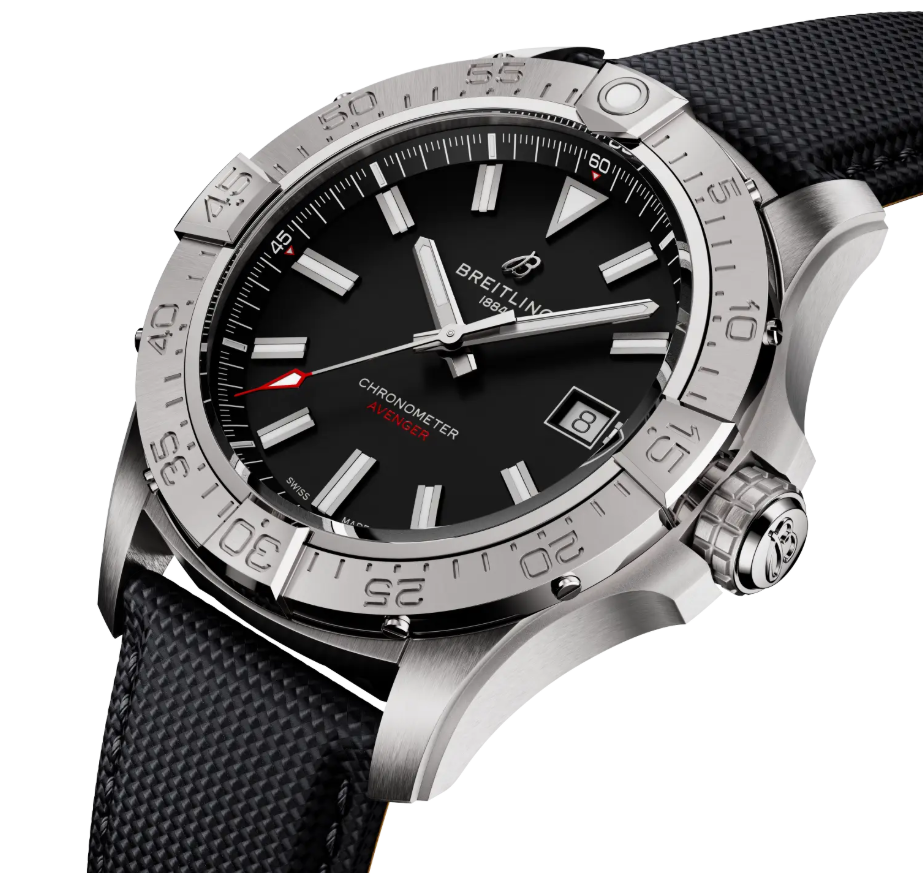 Breitling Avenger Automatic 42 Black Dial & Strap Men's Watch A17328101B1X1