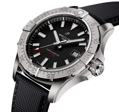 Breitling Avenger Automatic 42 Black Dial & Strap Men's Watch A17328101B1X1