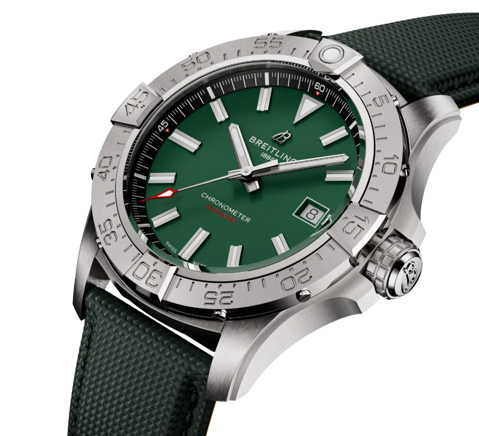 Breitling Avenger Automatic 42 Green Dial & Strap Men's Watch A17328101L1X1