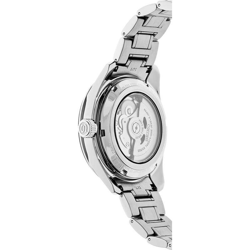 Seiko Presage Sharp Edged Series GMT Green Dial Silver Steel Strap Watch For Men - SPB219J1