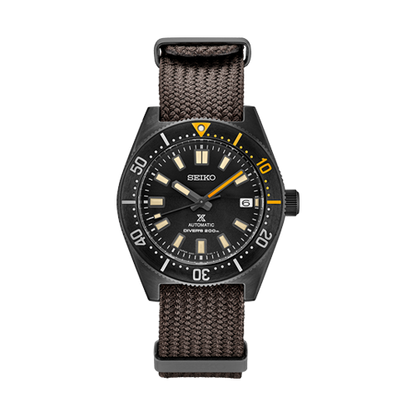 Seiko Prospex Black Series 1965 Limited Edition Black Dial Brown NATO Strap Watch For Men - SPB253J1