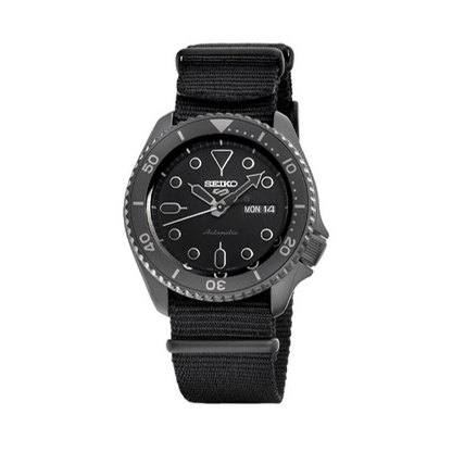 Seiko 5 Sports Automatic Black Dial Black NATO Strap Watch For Men - SRPD79K1