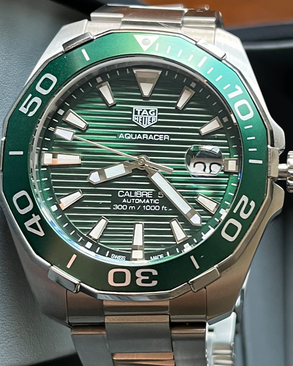 Tag Heuer Aquaracer Green Dial Watch for Men - WAY201S.BA0927