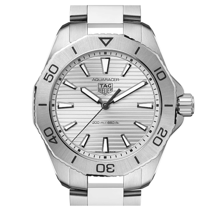 Tag Heuer Aquaracer Professional 200 Quartz Silver Dial Silver Steel Strap Watch for Men - WBP1111.BA0627