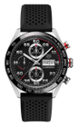 Tag Heuer Carrera Chronograph Black Dial Black Rubber Strap Watch for Men - CBN2A1AA.FT6228
