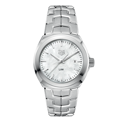 Tag Heuer Link Quartz Mother of Pearl Dial Silver Steel Strap Watch for Women - WBC1310.BA0600