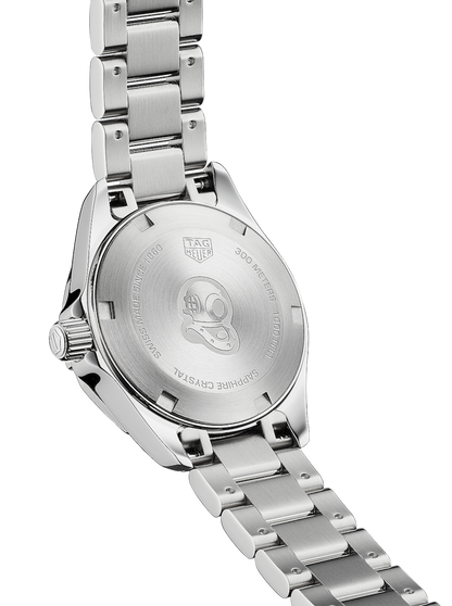 Tag Heuer Aquaracer Quartz Mother of Pearl White Dial Silver Steel Strap Watch for Women - WBD1411.BA0741