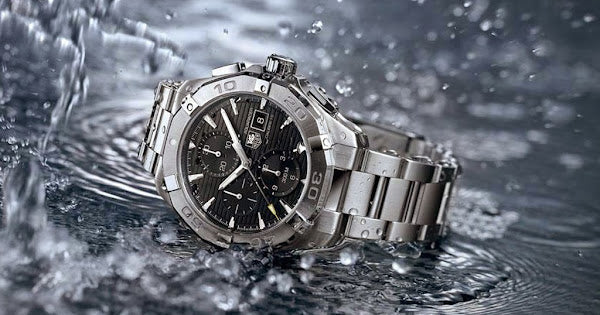 Tag Heuer Aquaracer Automatic Chronograph Black Dial Silver Steel Strap Watch for Men - CAY2110.BA0927