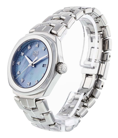 Tag Heuer Link Quartz Diamonds Blue Mother of Pearl Dial Silver Steel Strap Watch for Women - WBC1313.BA0600