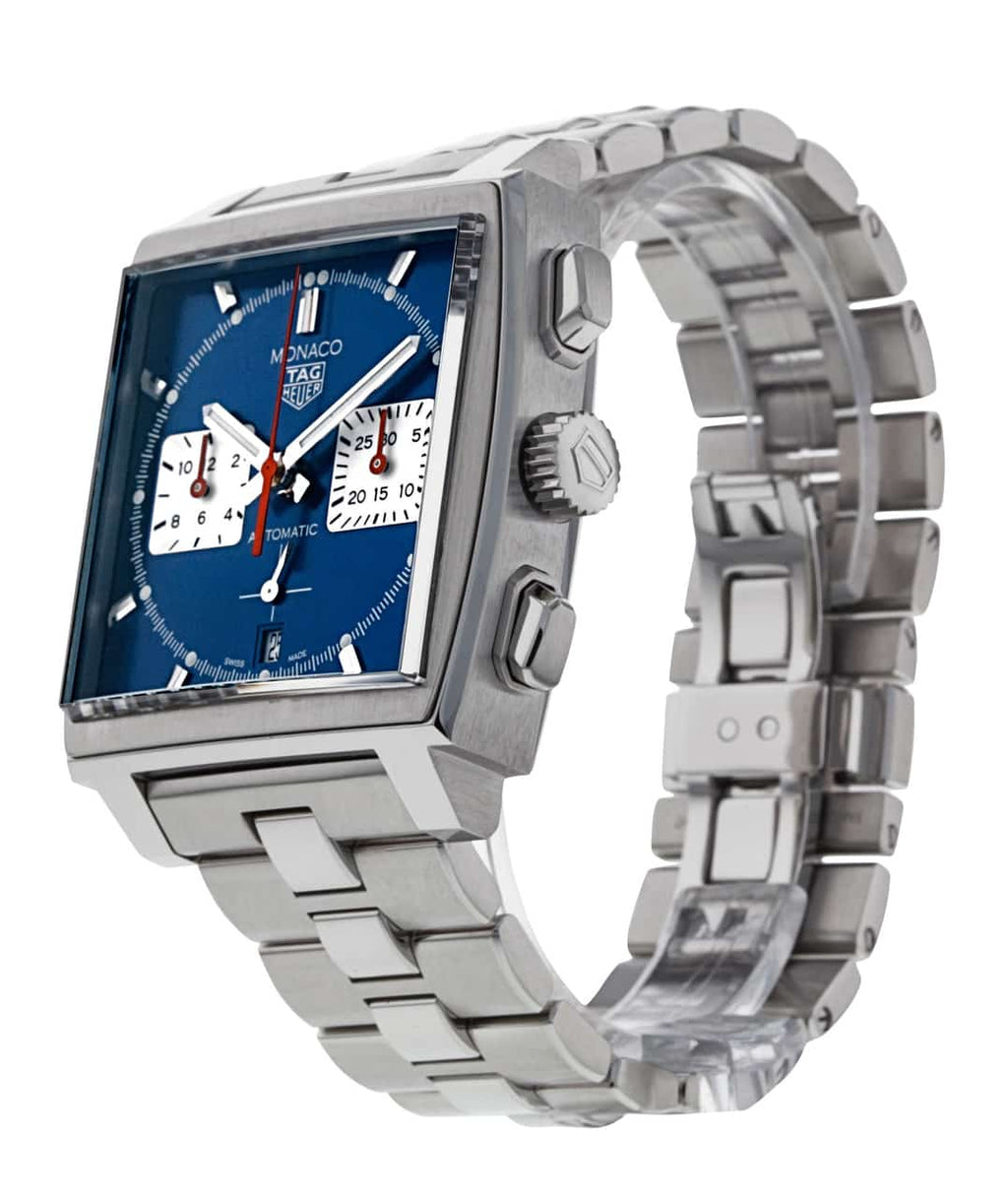 Tag Heuer Monaco Automatic Chronograph Blue Dial Silver Steel Strap Watch for Men - CBL2111.BA0644