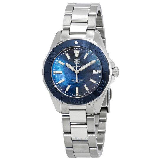 Tag Heuer Aquaracer Blue Dial Silver Steel Strap Watch for Women - WAY131S.BA0748
