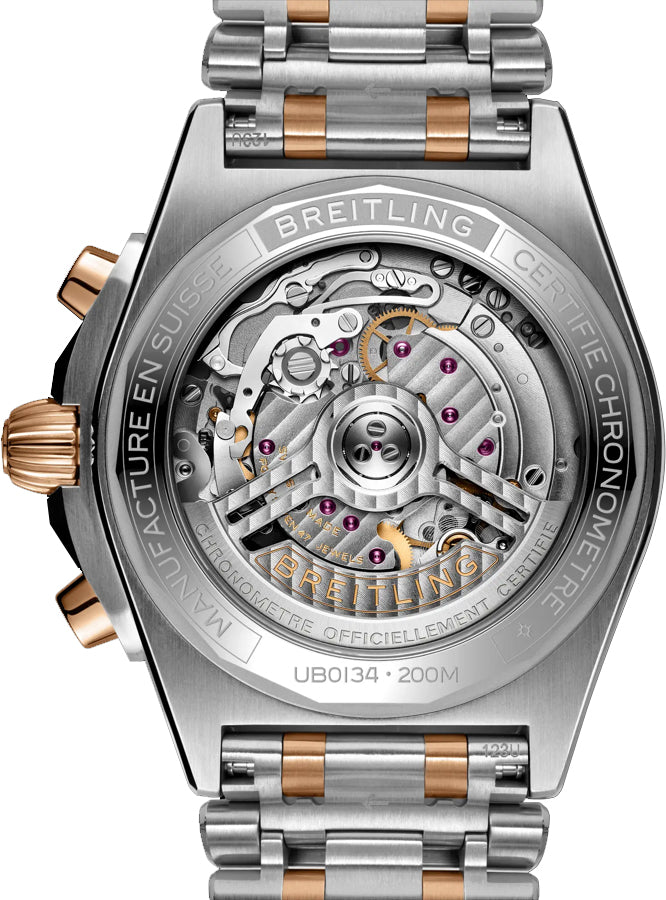 Breitling Chronomat B01 42 Steel & Rose Gold Men's Watch UB0134131L1U1