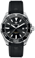 Tag Heuer Aquaracer Quartz Black Dial Black Rubber Strap Watch for Men -  WAY101A.FT6141