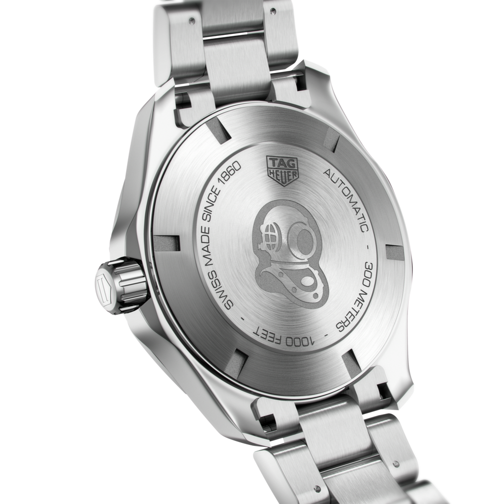 Tag Heuer Aquaracer Automatic Black Dial Silver Steel Strap Watch for Men - WAY2010.BA0927