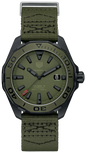 Tag Heuer Aquaracer Automatic Green Dial Khakhi Green Nylon Strap Watch for Men - WAY208E.FC8222