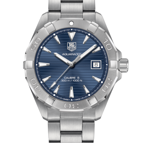 Tag Heuer Aquaracer Automatic Blue Dial Silver Steel Strap Watch for Men - WAY2112.BA0928