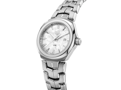 Tag Heuer Link Quartz Mother of Pearl Dial Silver Steel Strap Watch for Women - WBC1310.BA0600