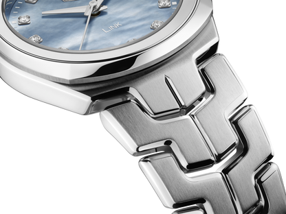 Tag Heuer Link Quartz Diamonds Blue Mother of Pearl Dial Silver Steel Strap Watch for Women - WBC1313.BA0600