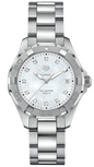 Tag Heuer Aquaracer Diamonds Mother of Pearl Dial Silver Steel Strap Watch for Women - WBD131B.BA0748