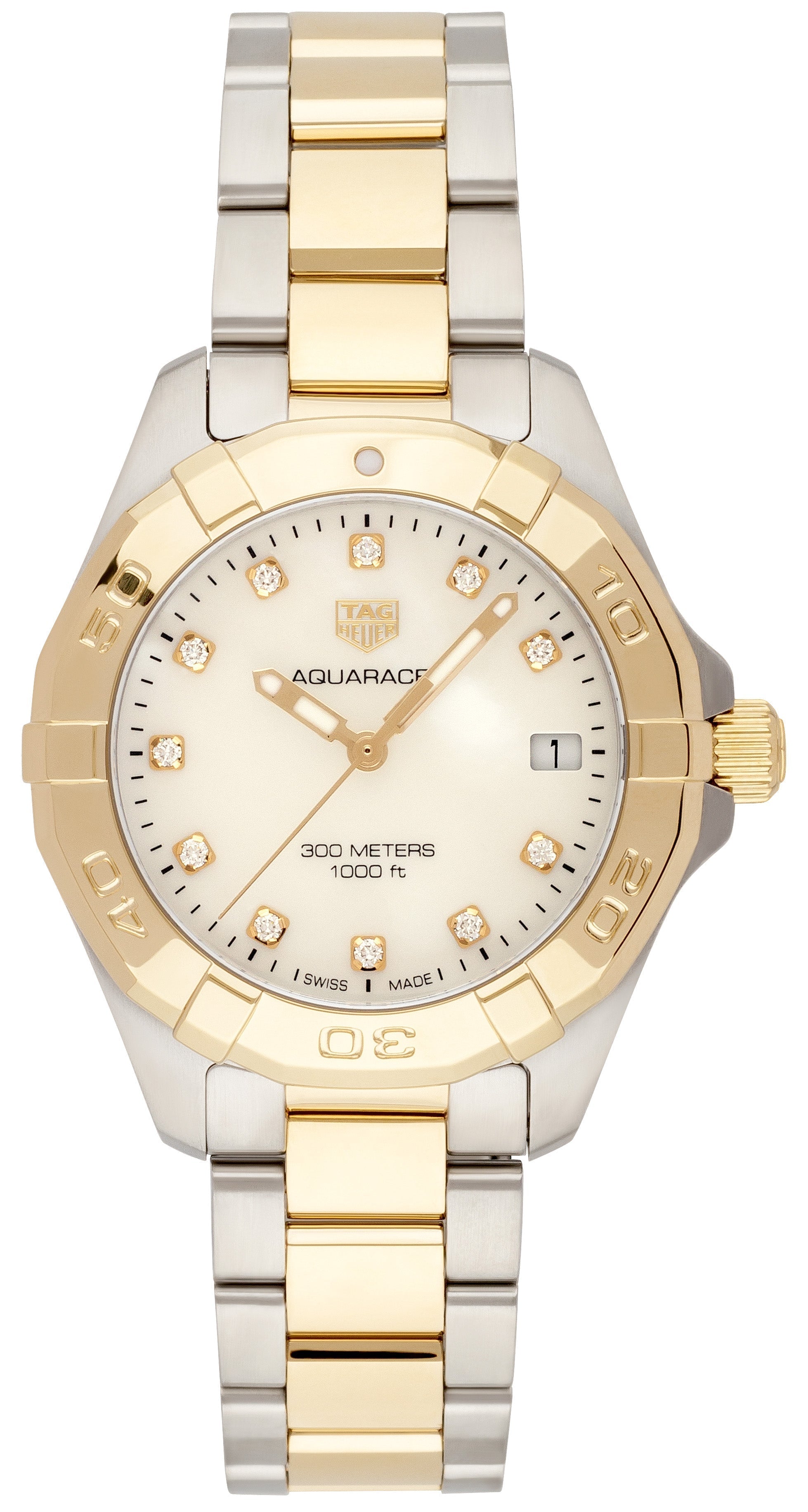 Tag Heuer Aquaracer White Mother of Pearl Dial Watch for Women - WBD1322.BB0320