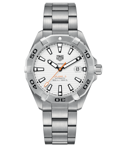 Tag Heuer Aquaracer Automatic White Dial Silver Steel Strap Watch for Men - WBD2111.BA0928
