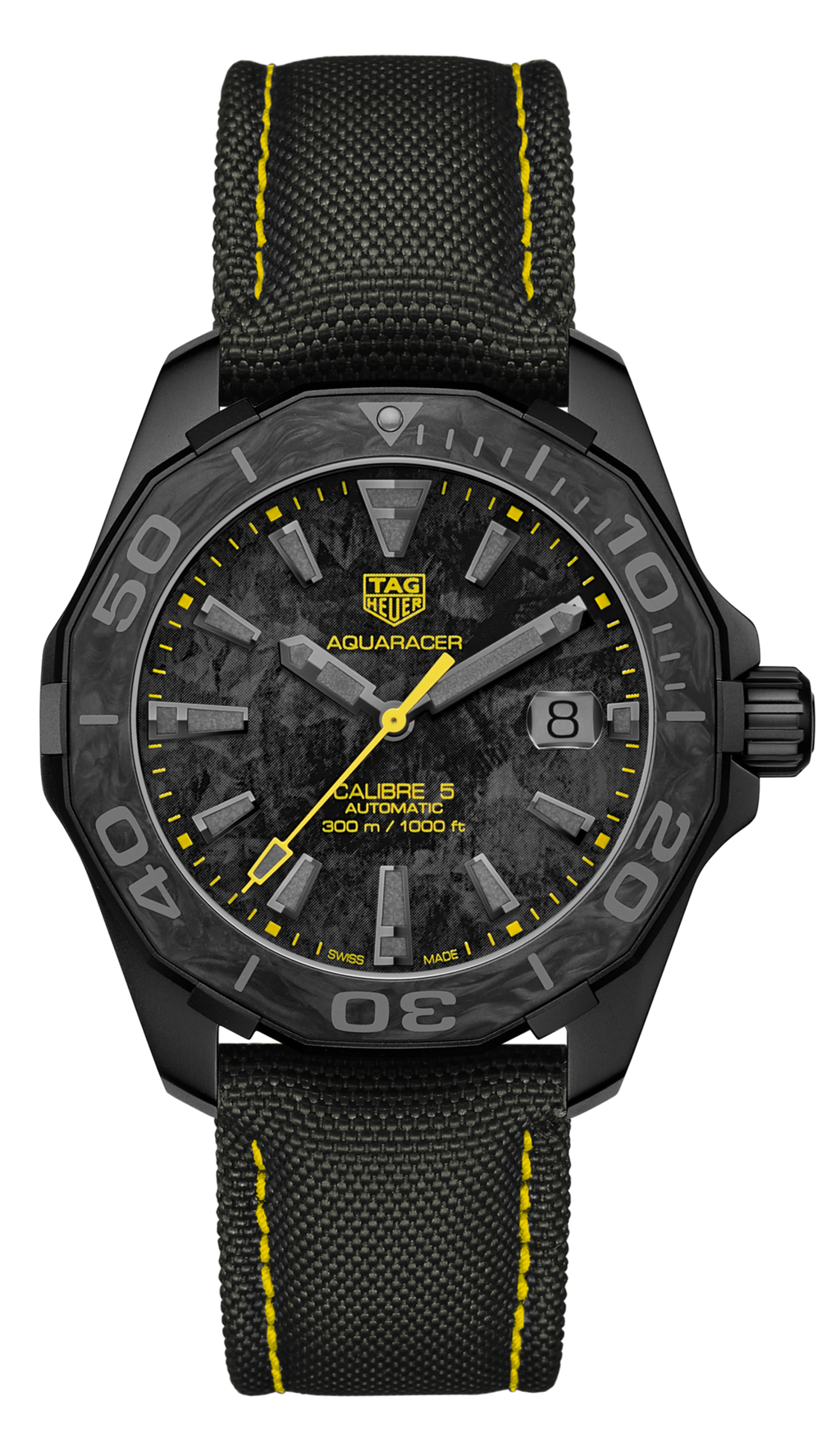 Tag Heuer Aquaracer Carbon Dial Watch for Men - WBD218B.FC6446