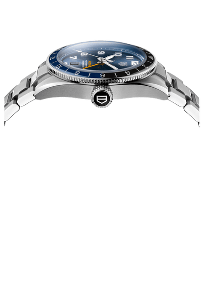Tag Heuer Autavia Cosc GMT Automatic Blue Dial Silver Steel Strap Watch for Men - WBE511A.BA0650