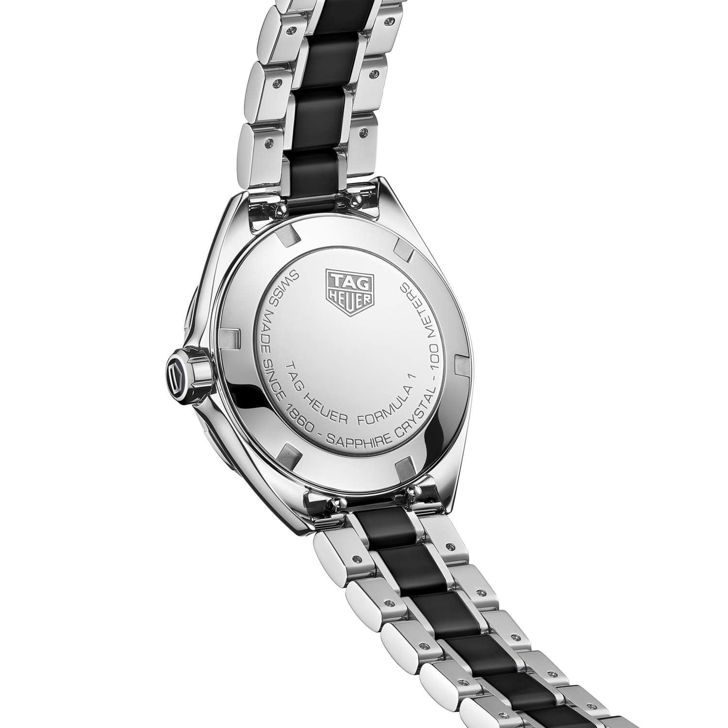 Tag Heuer Formula 1 Diamonds Black Dial Two Tone Steel Strap Watch for Women - WBJ141AB.BA0973